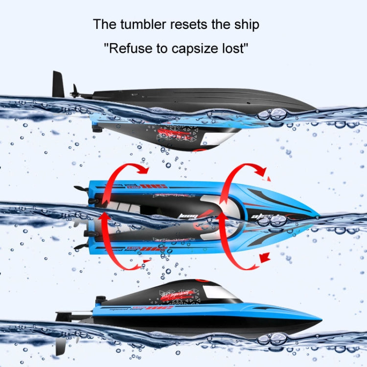 812 High-Speed RC Boat Large Horsepower Speedboat Long Endurance Waterproof Boys Water Toy Dual Batteries(Orange)