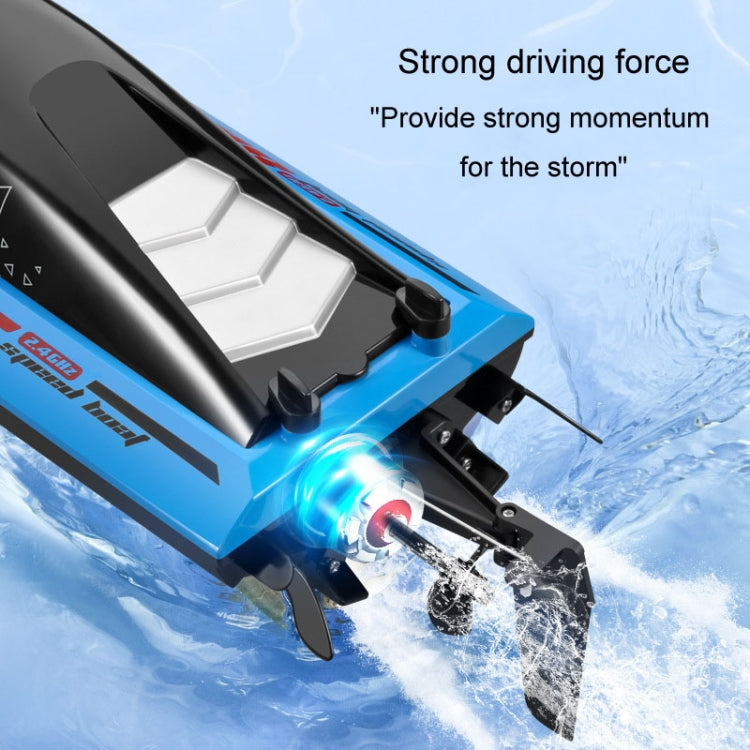 812 High-Speed RC Boat Large Horsepower Speedboat Long Endurance Waterproof Boys Water Toy Single Battery(Blue)
