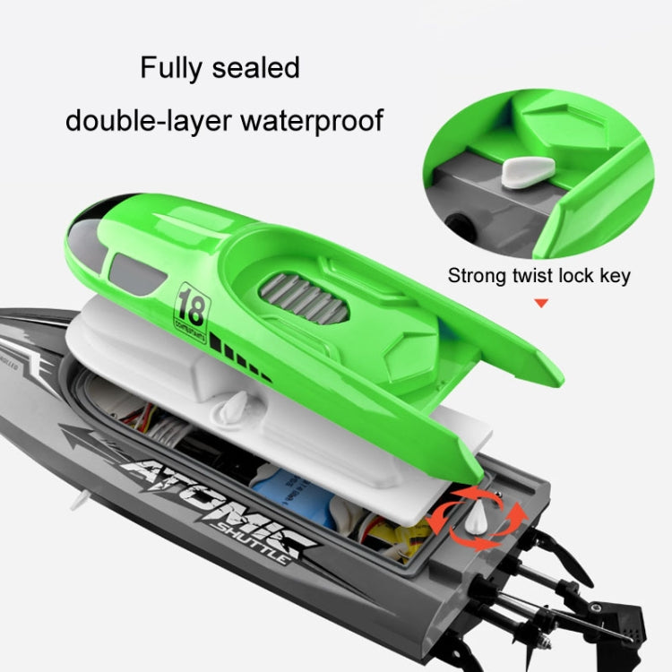 EB02 2.4G Wireless RC Boat Circulating Water-Cooled High-Speed Speedboat Racing Boat Model Toy(Orange)