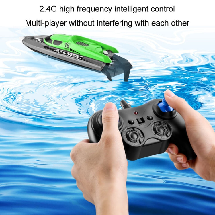 EB02 2.4G Wireless RC Boat Circulating Water-Cooled High-Speed Speedboat Racing Boat Model Toy(Orange)