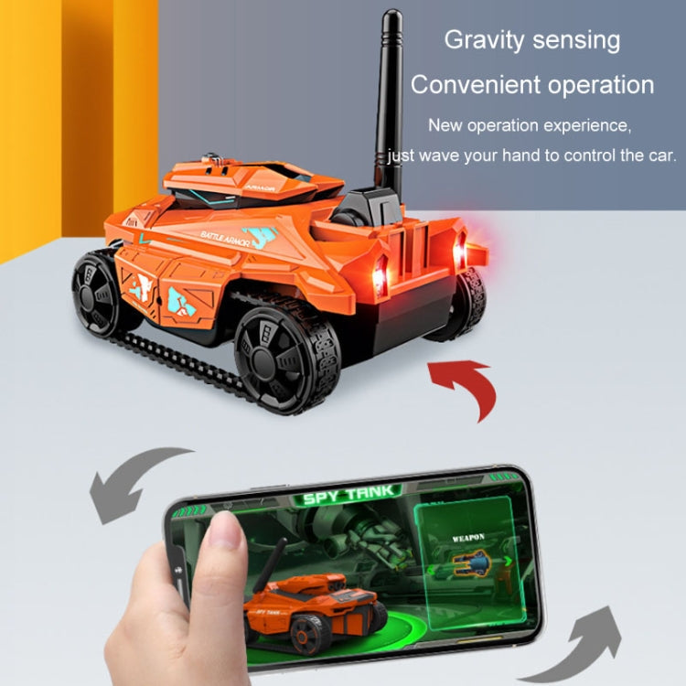 Tank Car Toys 720P HD Camera RC Car With Real-time Surveillance With Remote Controller(Orange)