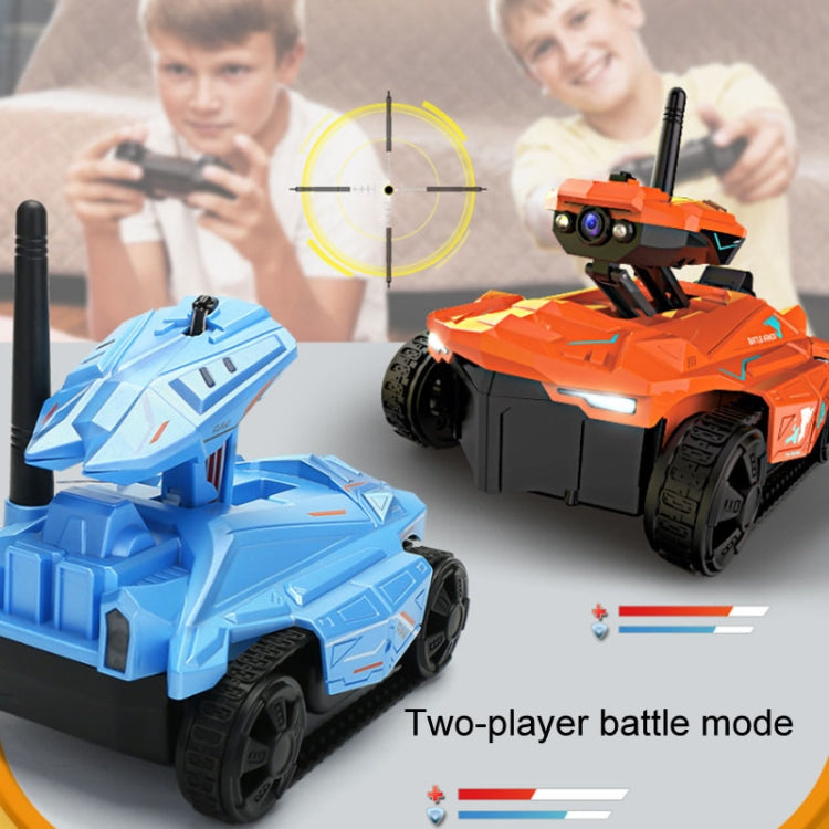 Tank Car Toys 720P HD Camera RC Car With Real-time Surveillance With Remote Controller(Orange)