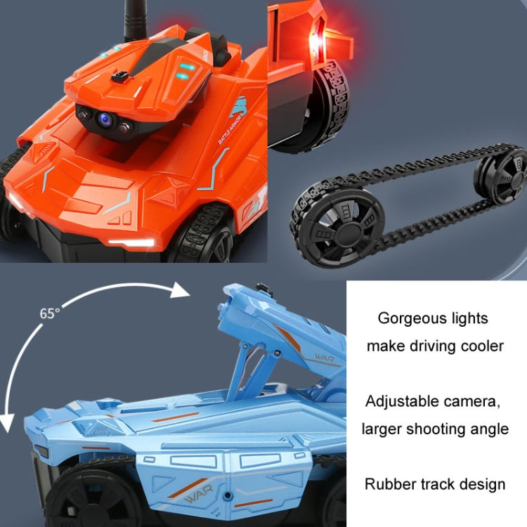 Tank Car Toys 720P HD Camera RC Car With Real-time Surveillance With Remote Controller(Blue)