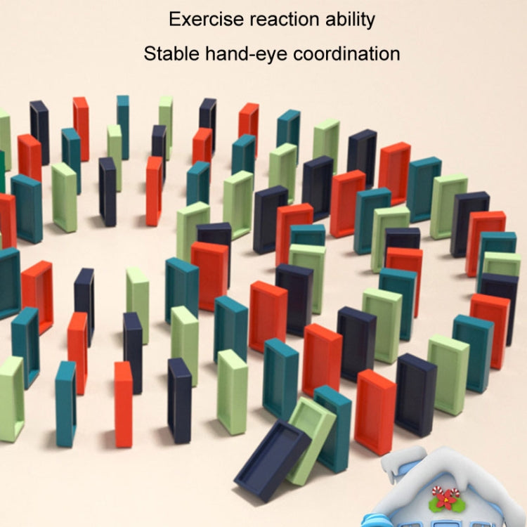 Children Dominoes Toy Train Electrical Music Light Train Automatic Casting Tokens Toy(Pink)