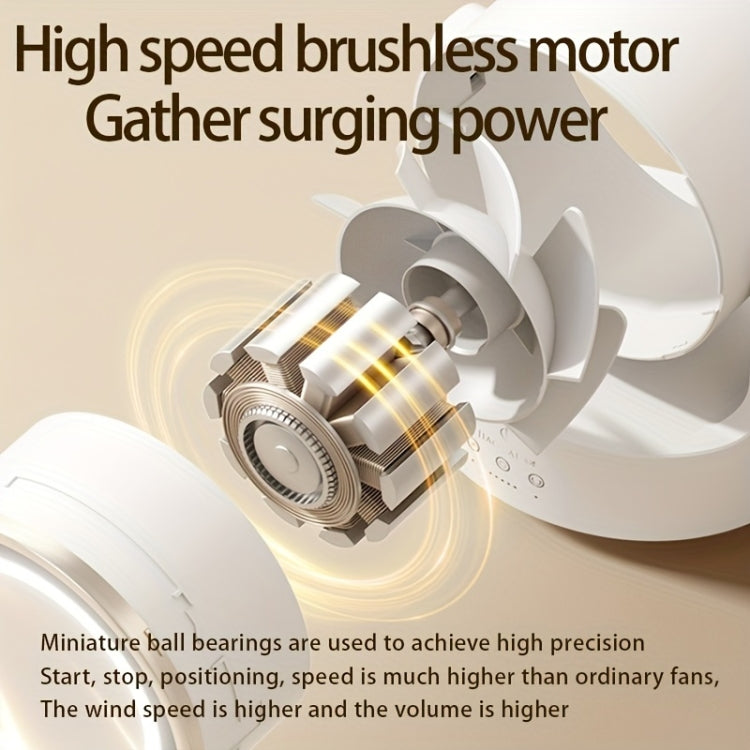 3 In 1 Multifunctional Desktop Fan with LED Light Cosmetic Mirror Rechargeable Oscillating