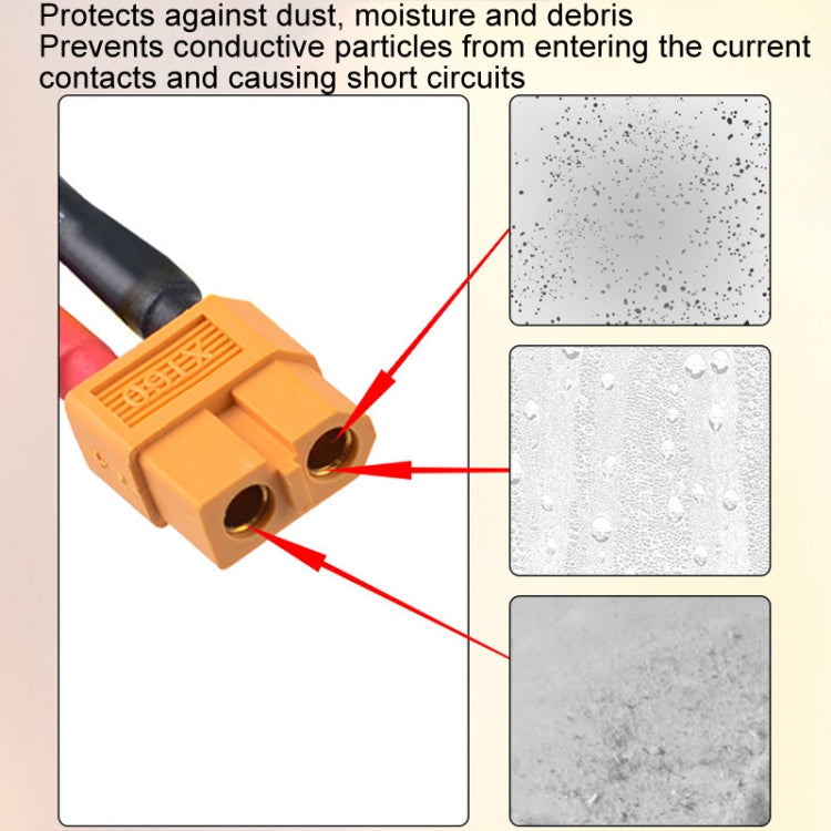 10pcs /Pack XT60 Lithium Battery Plug Protective Cover Plug Dustproof Anti-oxidation Insulation Cover(Red)