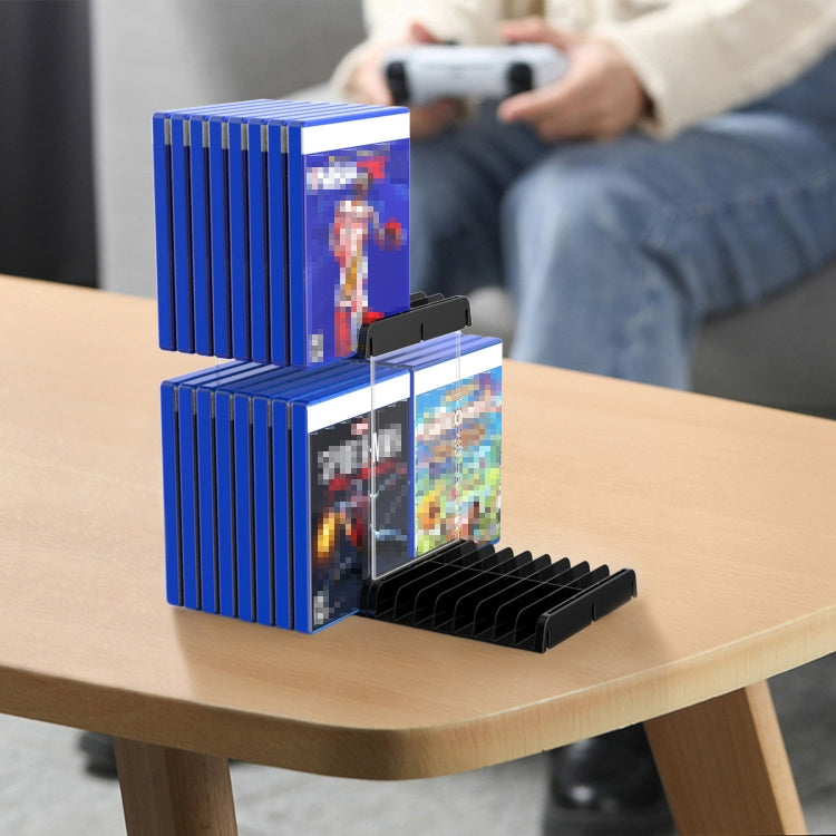 Game Card CD Disk Storage Bracket Wall Mounted Storage CD Case(Black)