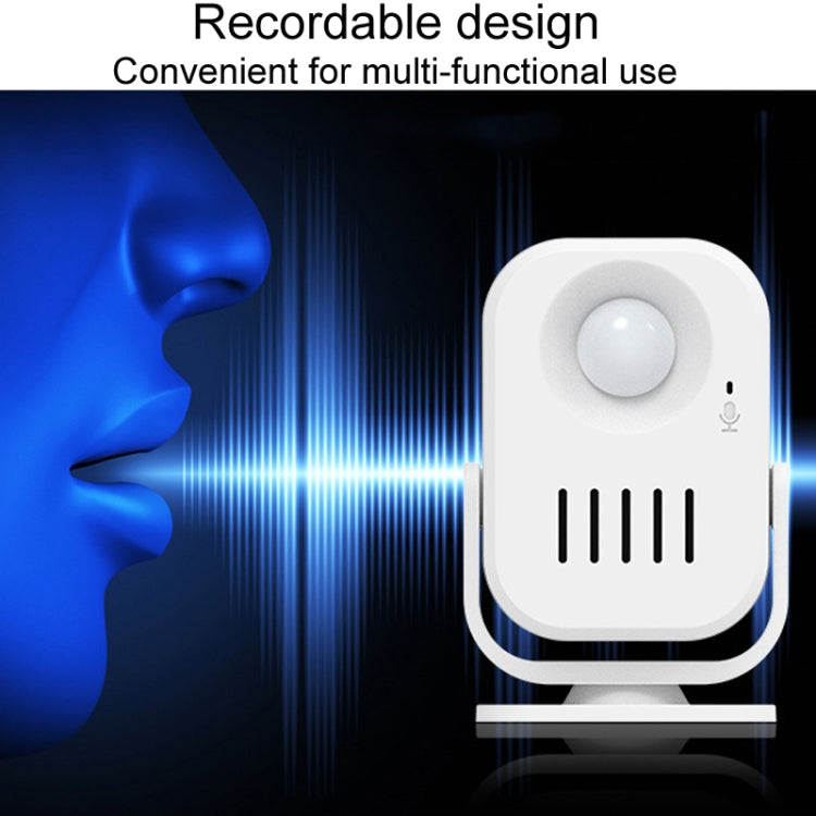 N911P Intelligent Infrared Sensor Recordable Doorbell Welcome Voice Prompt Loudspeaker