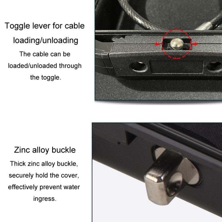 Outdoor Waterproof Beach Password Box Swimming Pool Cell Phone Keys Safe Deposit Box(Black)