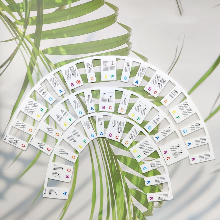 Silicone Piano Notes Guide Removable Piano Keyboard, Spec: 88 Keys White Bottom Color Text