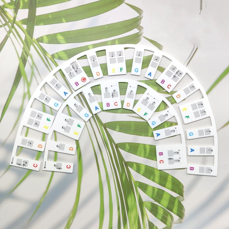 Silicone Piano Notes Guide Removable Piano Keyboard, Spec: 61 Keys White Bottom Color Text