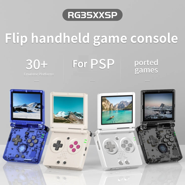 ANBERNIC RG35XXSP 3.5'' IPS Screen Flip Handheld Console Linux System WIFI Retro Video Game Player  64G+128G(Grey)