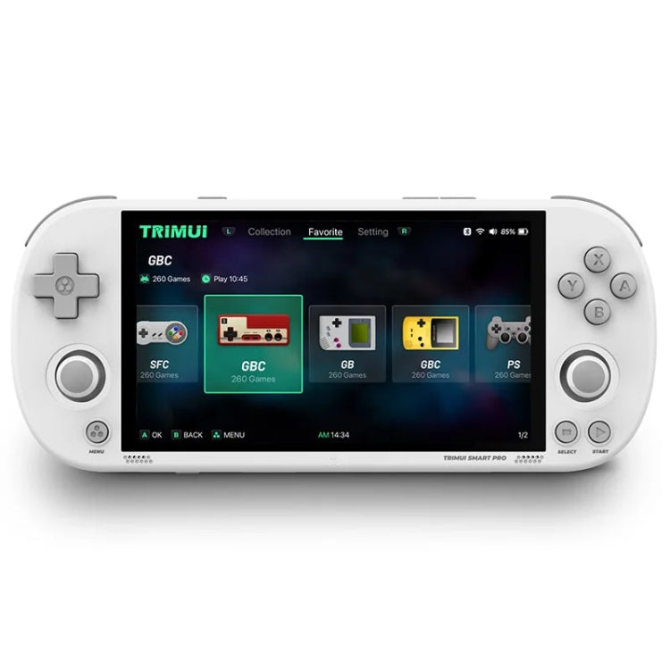 Trimui Smart Pro 4.96 Inch IPS Screen Handheld Game Console Open Source Linux System 256G(White)