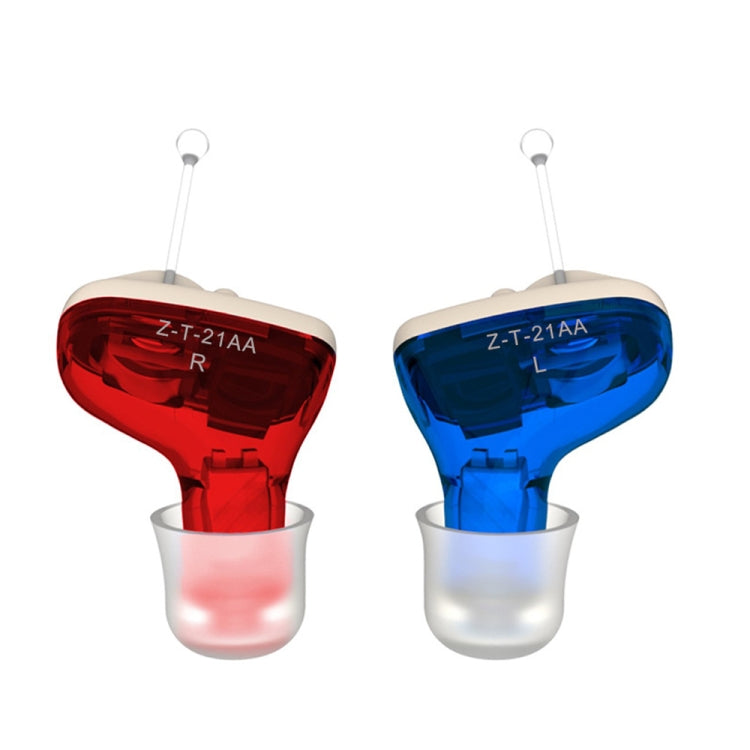1pair  Invisible In-Ear Hearing Aid Sound Amplifier For The Elderly And Hearing Impaired(Red and Blue)