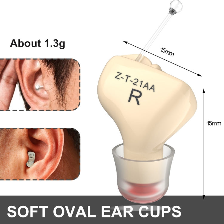 1pair  Invisible In-Ear Hearing Aid Sound Amplifier For The Elderly And Hearing Impaired(Skin)