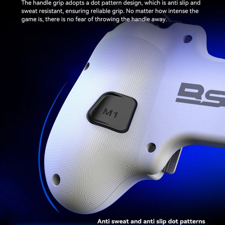 BSP-D10S Wireless Stretch Game Controller With Heat Dissipation Fan for Switch / Android / IOS / PC / PS3 / PS4(White)