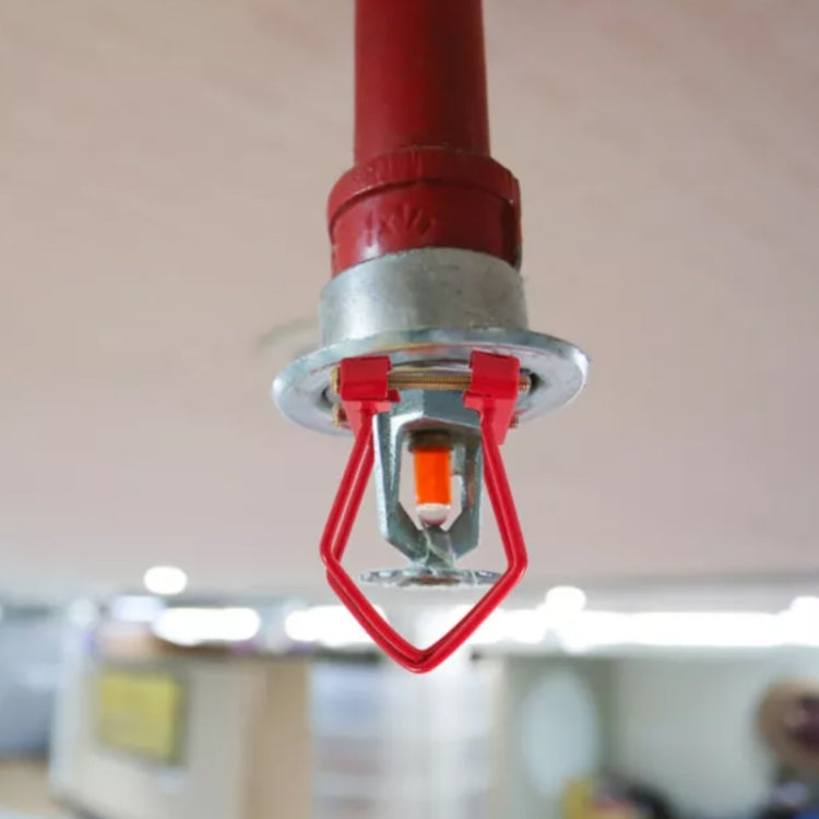 Non-disassembly Fire Sprinkler Head Protective Cover Bracket, Style: Red Protective Cover