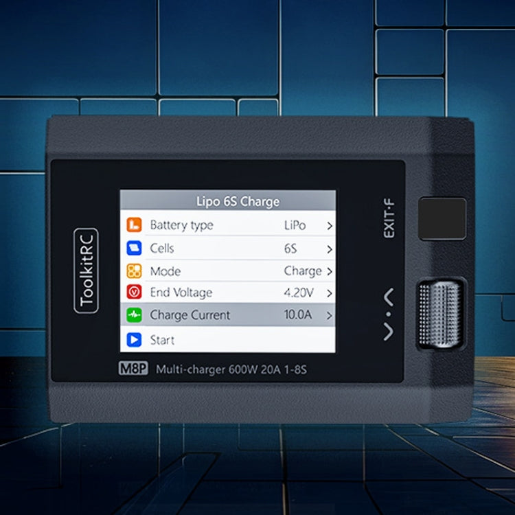 ToolkitRC M8P Aerial Model Drone Powerful Li-Po Battery Balance Charger(Black)