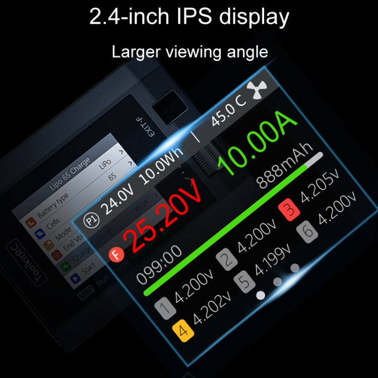 ToolkitRC M8P Aerial Model Drone Powerful Li-Po Battery Balance Charger(Black)
