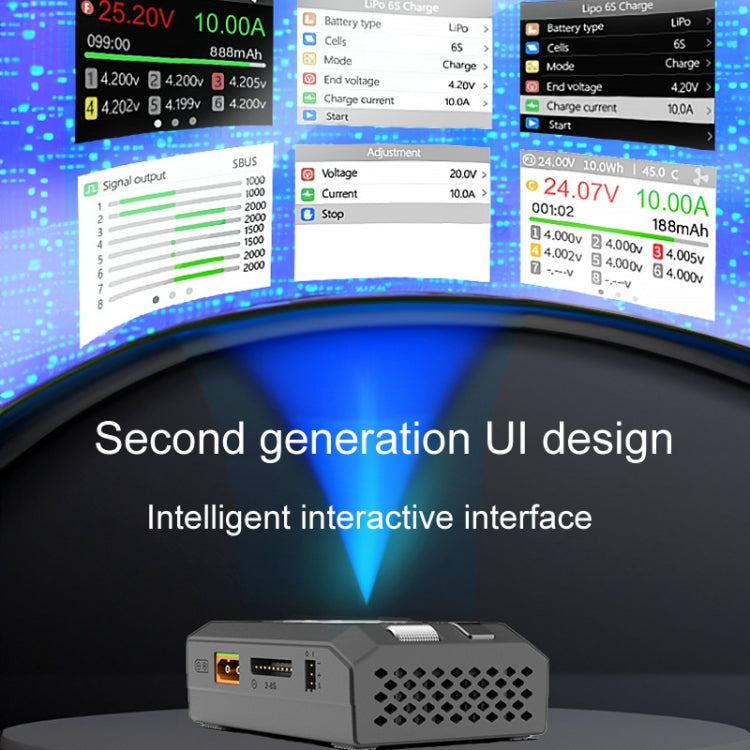 ToolkitRC M8P Aerial Model Drone Powerful Li-Po Battery Balance Charger(Black)