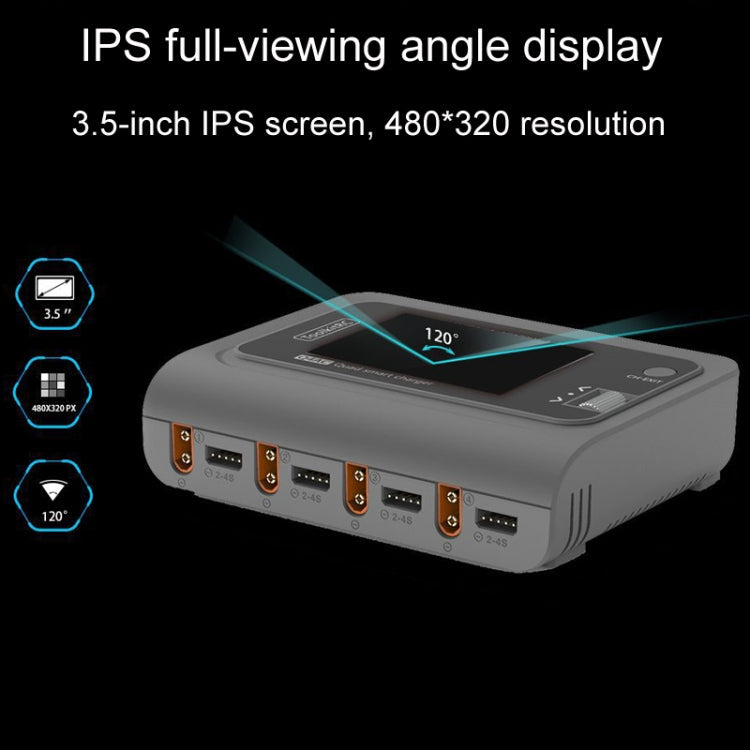 ToolkitRC Q4AC Four-Channel Airplanes And Drones Model Li-Po Battery Balance Charger(EU Plug)