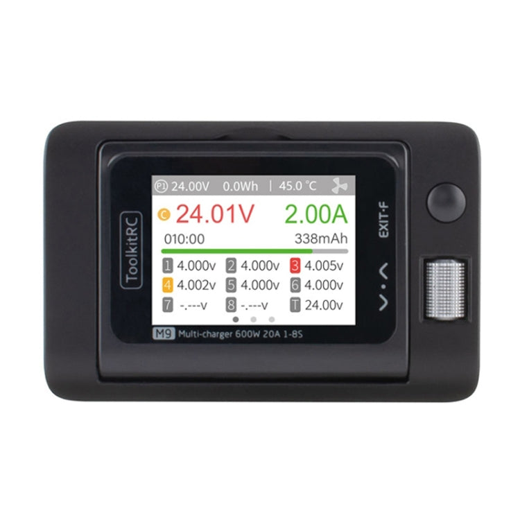 ToolkitRC M9 600W Airplane Li-Po Battery Balance Charger With Voice Function(Black)