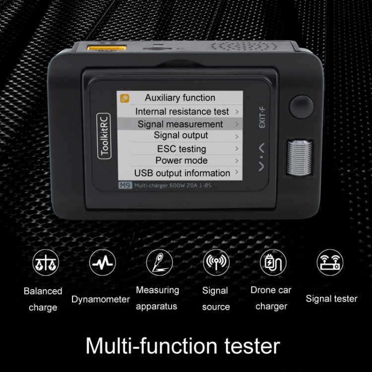 ToolkitRC M9 600W Airplane Li-Po Battery Balance Charger With Voice Function(Black)