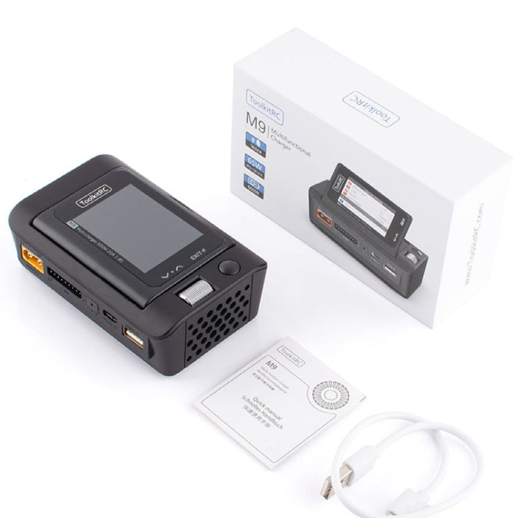 ToolkitRC M9 600W Airplane Li-Po Battery Balance Charger With Voice Function(Black)