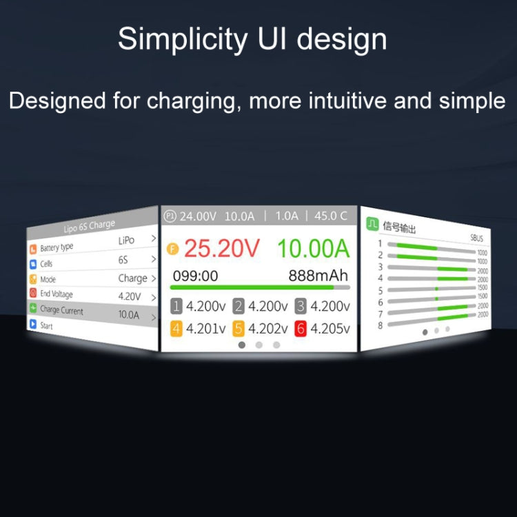 ToolkitRC M7 Boat Model Aviation Li-Po Battery Balance Charger(Black)