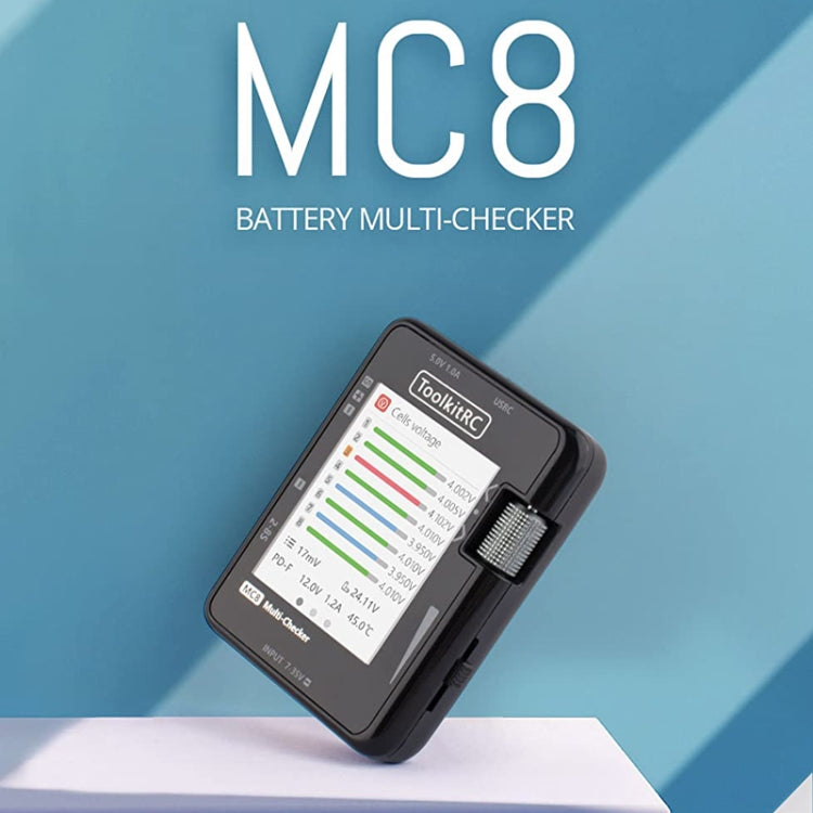 ToolkitRC MC8 Multifunctional Electrical Display Power Detection Signal PD Charger(Black)