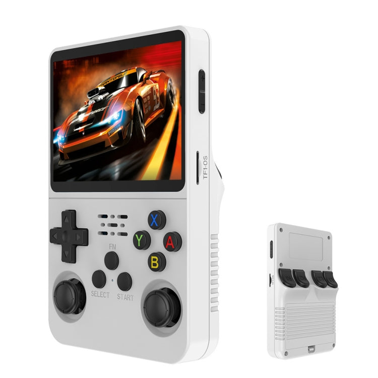 R36S Retro Handheld Game Console Linux System 3.5-Inch Screen Double TF Card Version 128G White