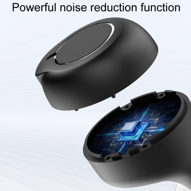 1pair Rechargeable Semi-In-Ear Hearing Aid Elderly Sound Amplifier(Black)