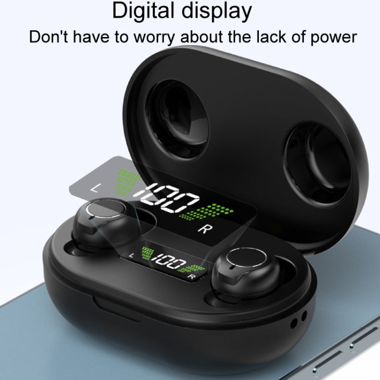 1pair Rechargeable Semi-In-Ear Hearing Aid Elderly Sound Amplifier(Black)