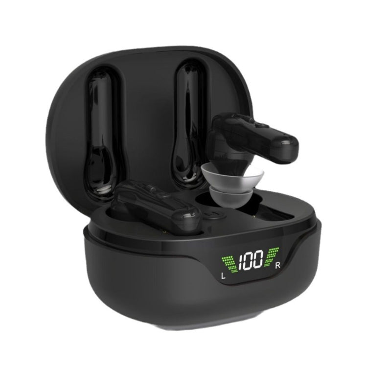 1pair Rechargeable In-Ear Hearing Aid Elderly Sound Amplifier(Black)