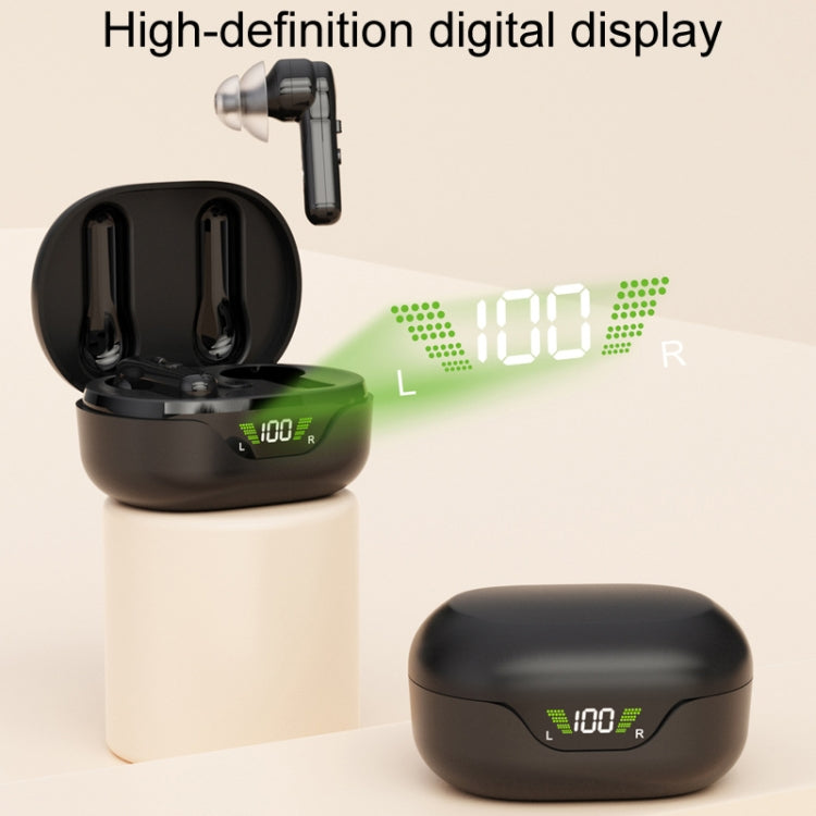 1pair Rechargeable In-Ear Hearing Aid Elderly Sound Amplifier(Black)