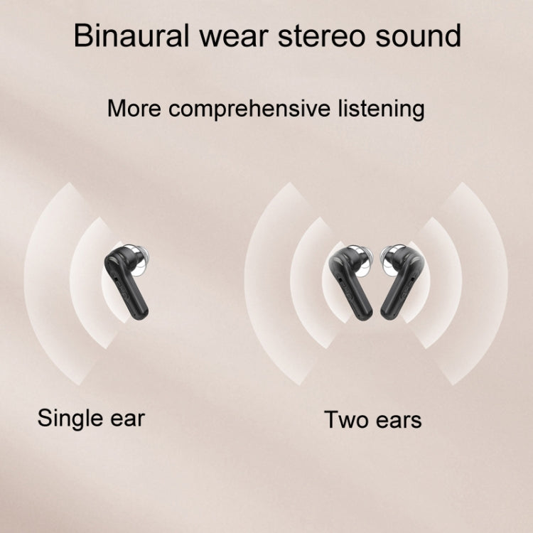 1pair Rechargeable In-Ear Hearing Aid Elderly Sound Amplifier(Black)