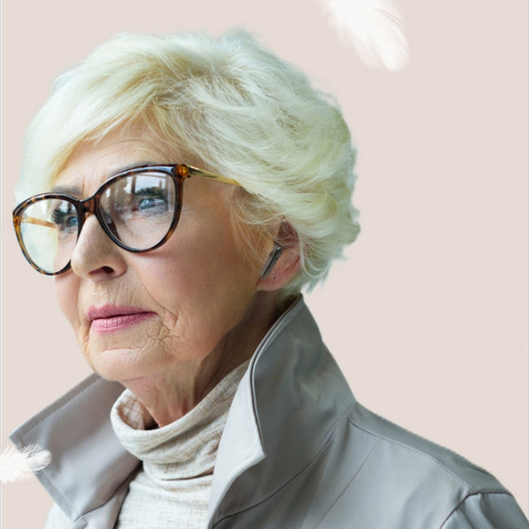 1pair Rechargeable In-Ear Hearing Aid Elderly Sound Amplifier(Black)