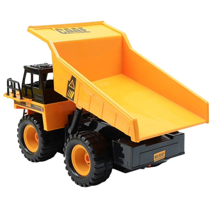 2.4G RC Dumper Truck Simulation Engineering Vehicle Model Children Electrical RC Truck Toy(Yellow)