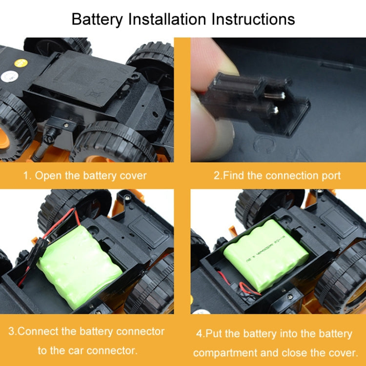 2.4G RC Dumper Truck Simulation Engineering Vehicle Model Children Electrical RC Truck Toy(Yellow)
