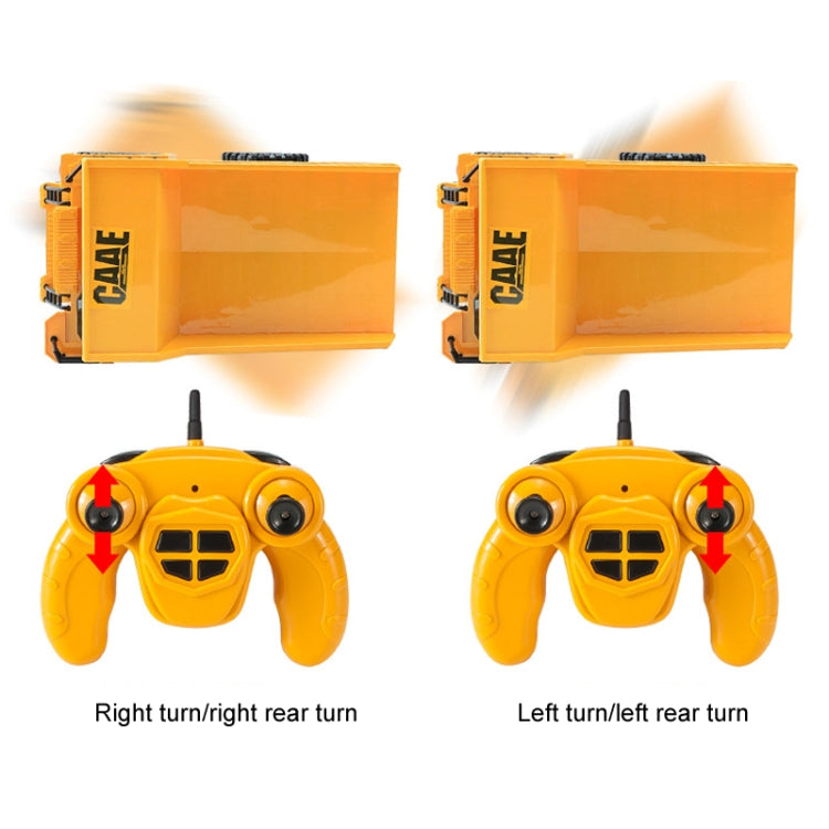 2.4G RC Dumper Truck Simulation Engineering Vehicle Model Children Electrical RC Truck Toy(Yellow)