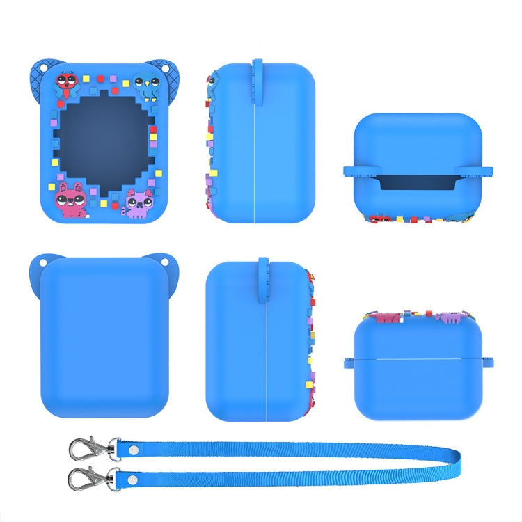 For Bitzee Electronic Pet Machine Silicone Protective Case(Blue)