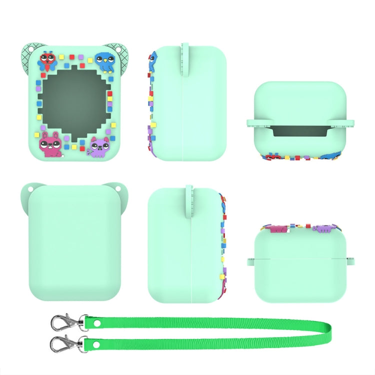 For Bitzee Electronic Pet Machine Silicone Protective Case(Mint Green)