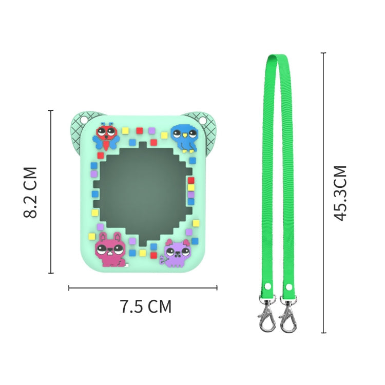 For Bitzee Electronic Pet Machine Silicone Protective Case(Mint Green)