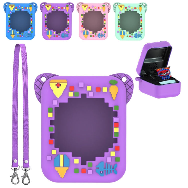 For Bitzee Electronic Pet Machine Silicone Protective Case(Light Purple)