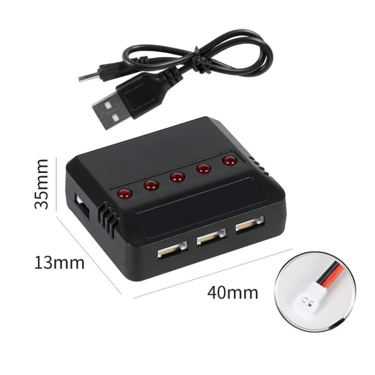 One To Five 3.7V Lithium Battery USB Charger For X5C Aircraf(XH2.54 Port)