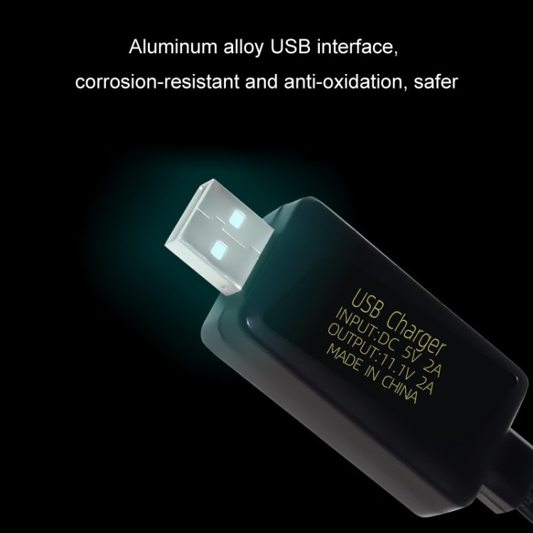 11.1V 2A 3S Lithium Battery USB Charger With Light(4 Pin Plug)