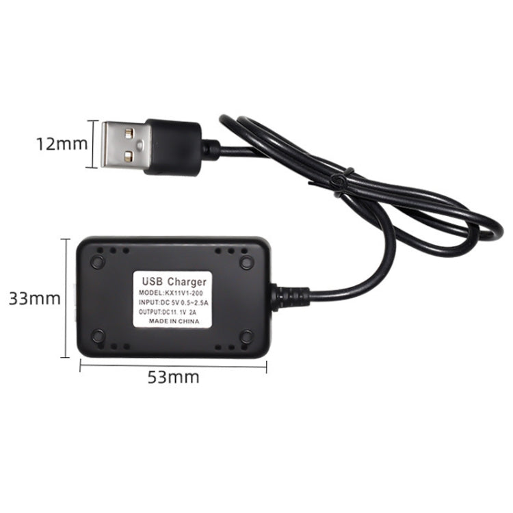 11.1V 2A 3S Output Protection Lithium Battery USB Charger With Light(XH/4P Plug)