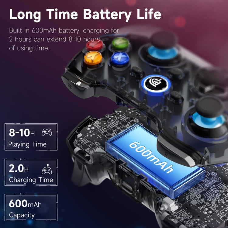 EasySMX 9013Pro  Wireless Game Controller For Switch / PS3 / IOS / Android / PC(White Green)