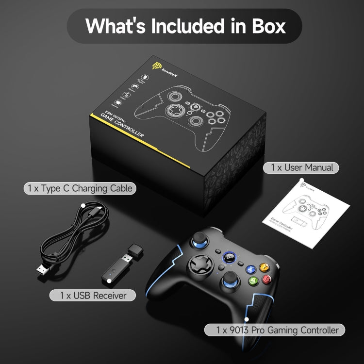 EasySMX 9013Pro  Wireless Game Controller For Switch / PS3 / IOS / Android / PC(White Green)