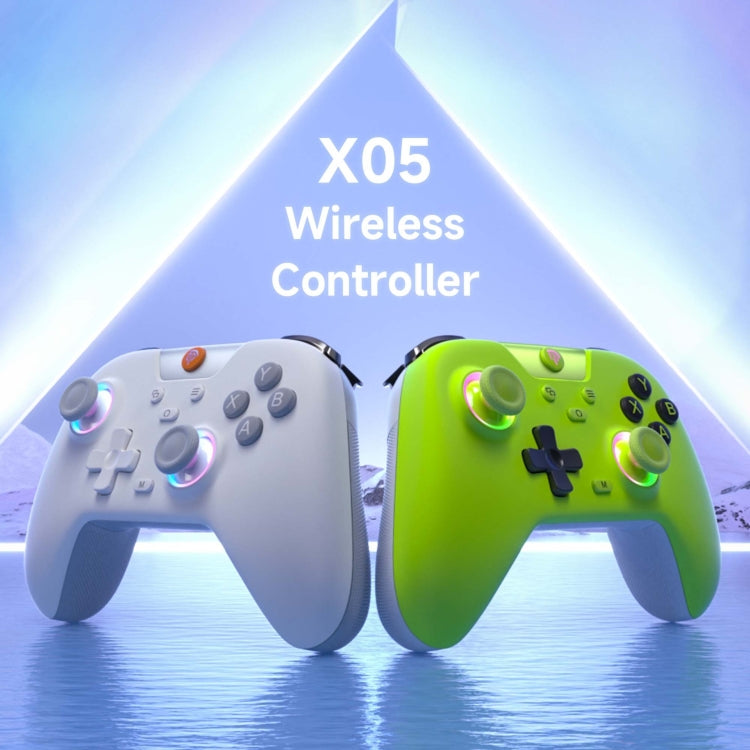 EasySMX X05 Wireless Gamepad Hall RGB Effect Controller For PC / Phone / Switch / Steam Deck(Green)